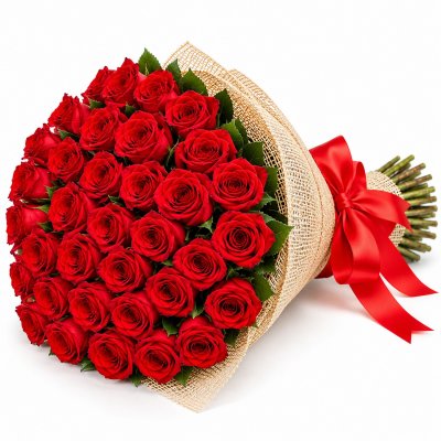 Strauß aus 35 roten Rosen